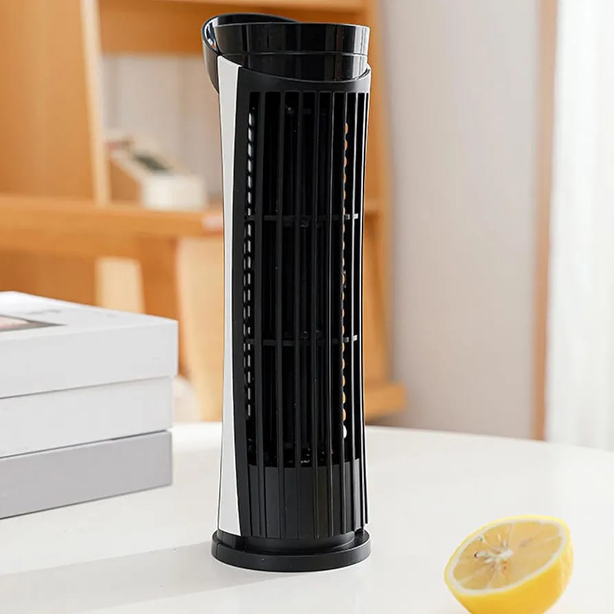 USB Desk Standing Cooling Fan, Electric Fan With LED Lights, Rechargeable Mini Tower Cooling Fan USB Desk Standing Cooling Fan, Electric Fan With LED Lights, Rechargeable Mini Tower Cooling Fan